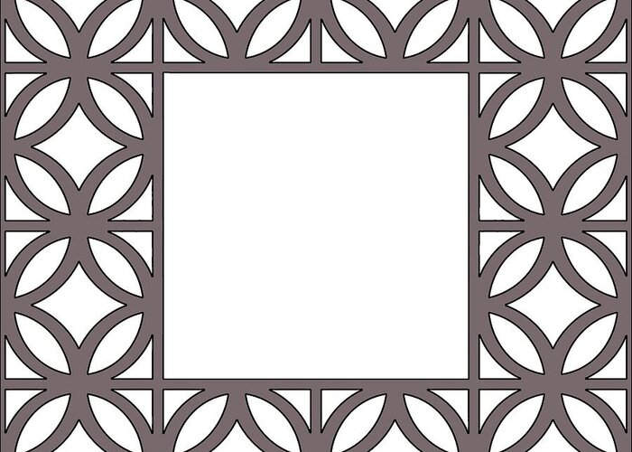 Brown Circles And Squares Greeting Card featuring the digital art Brown Circles and Squares by Chuck Staley