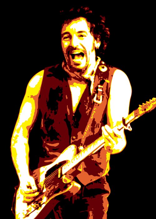 Bruce Springsteen Greeting Card featuring the digital art Bruce Springsteen by DB Artist