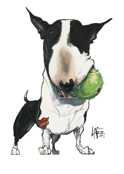 Pet Portrait Greeting Card featuring the drawing Brunk 3097 by John LaFree