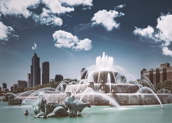#faatoppicks Greeting Card featuring the photograph Buckingham Fountain by Scott Norris