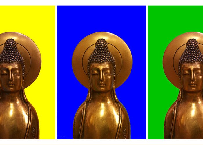 Buddha Greeting Card featuring the photograph Buddha to the Third by Edward Myers