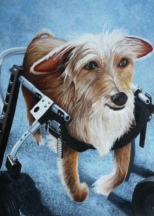 Pet Greeting Card featuring the painting Buddy's Hope by Vic Ritchey
