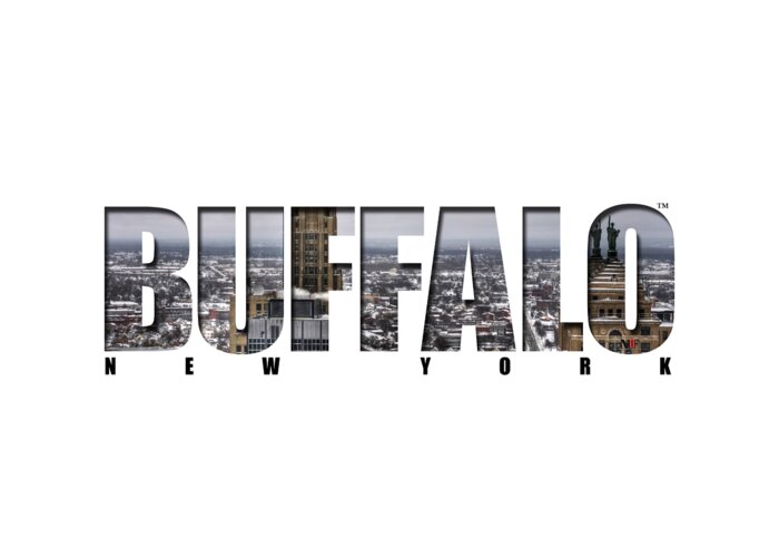 Michael Frank Jr; Nikon; Hdr; Iphone Case; Iphone; Galaxy; Galaxy Case; Phone Case; Buffalo; Buffalo Ny; Buffalo Greeting Card featuring the photograph Buffalo NY Snowy Cityscape by Michael Frank Jr