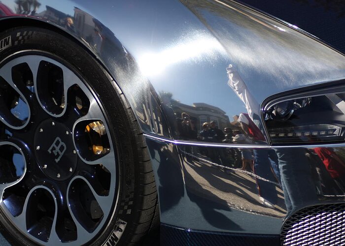 Exotic Cars Greeting Card featuring the photograph Bugatti Front by Michael Albright