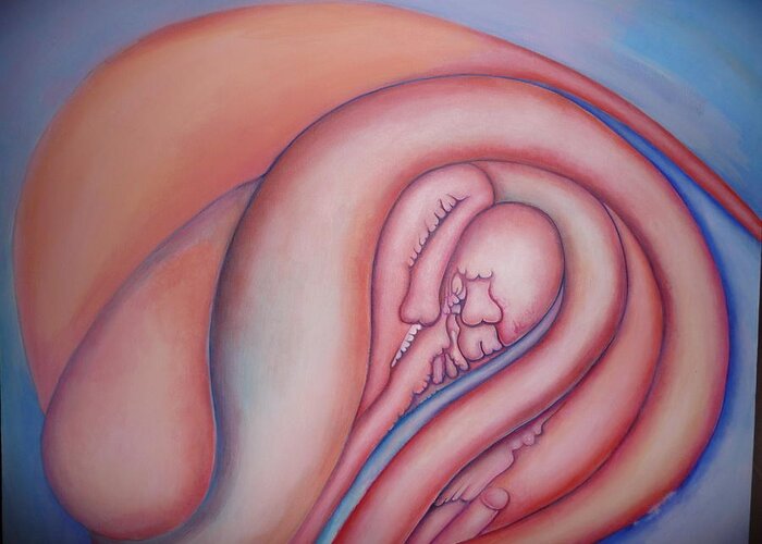 Sensual Greeting Card featuring the painting Bulbous by Lynn Buettner