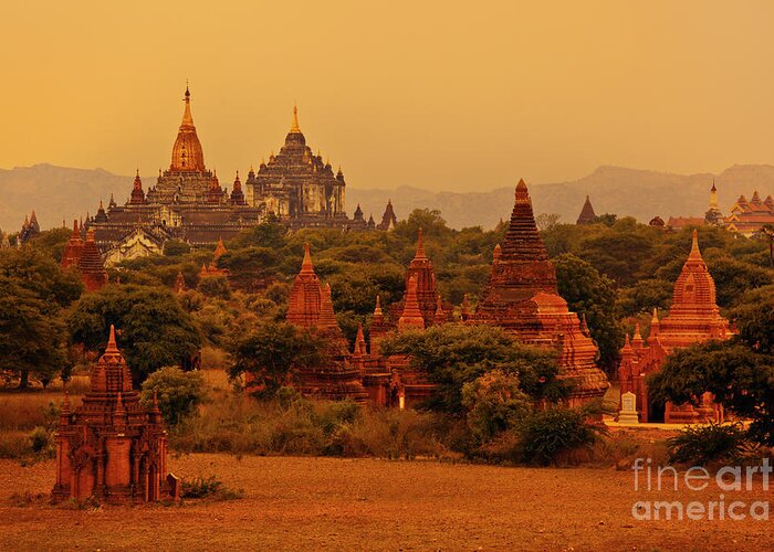 Pagan Greeting Card featuring the photograph Burma_d2136 by Craig Lovell