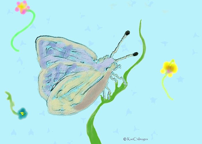 Butterfly Greeting Card featuring the digital art Butterfly Allusion by Kae Cheatham