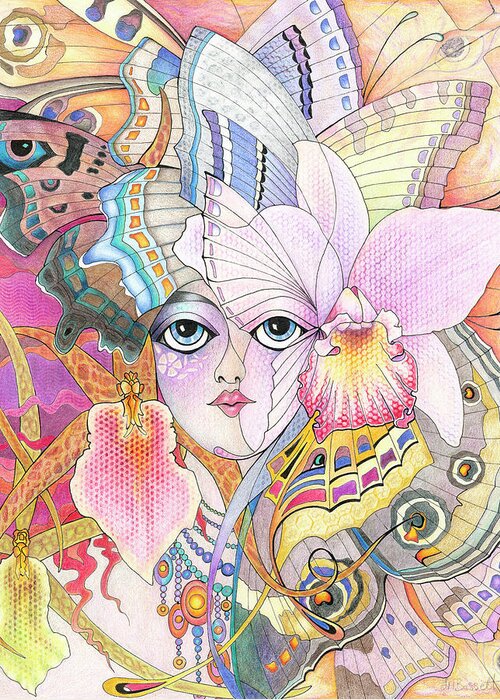 Butterfly Dream Drawing by Linda Bassett