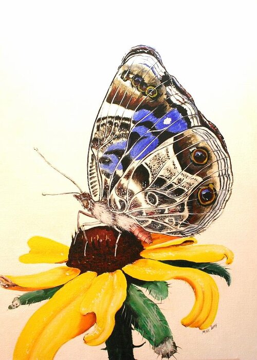 Butterfly Greeting Card featuring the painting Butterfly Sun by Mike Ivey