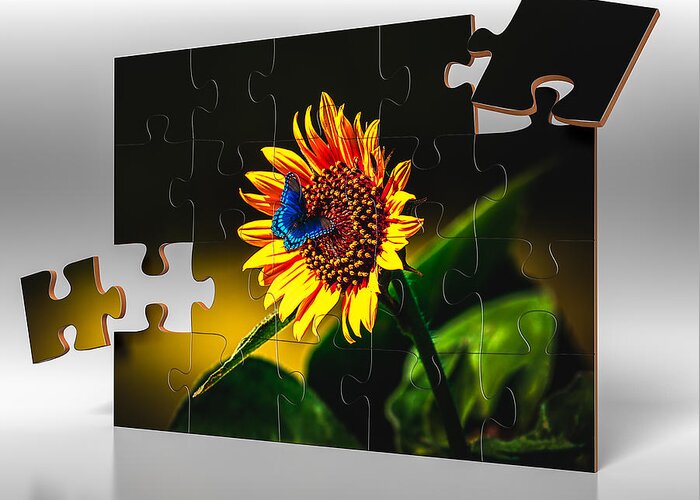 American Greeting Card featuring the photograph Butterflys-N-Flowers Puzzle by Doug Long