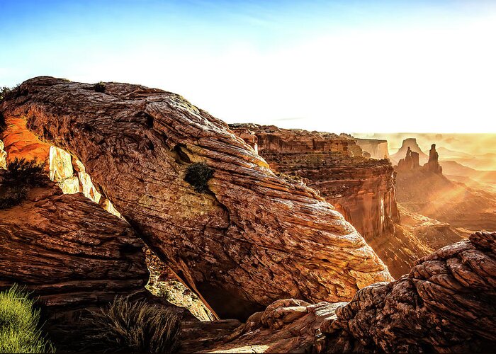 Mesa Arch Greeting Card featuring the photograph By Mornings Light by Mike Stephens