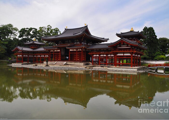 Byodoin Greeting Card featuring the photograph Byodoin Temple by Stevyn Llewellyn