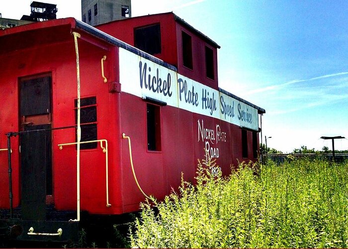 Caboose Greeting Card featuring the photograph Caboose by Brad Nellis