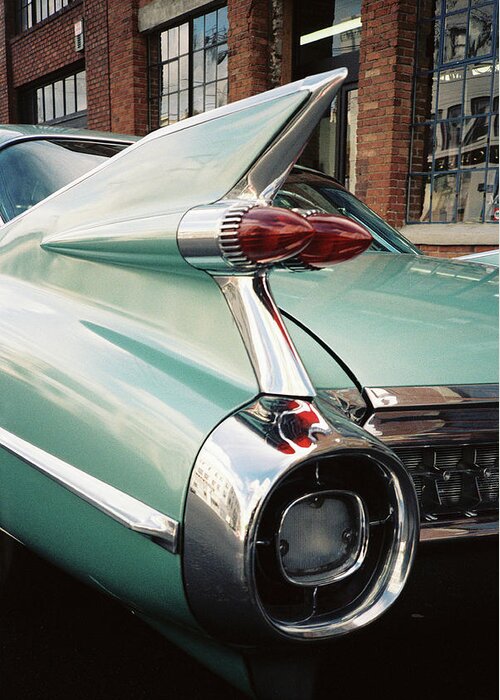 American Greeting Card featuring the photograph Cadillac Fins by Frank DiMarco