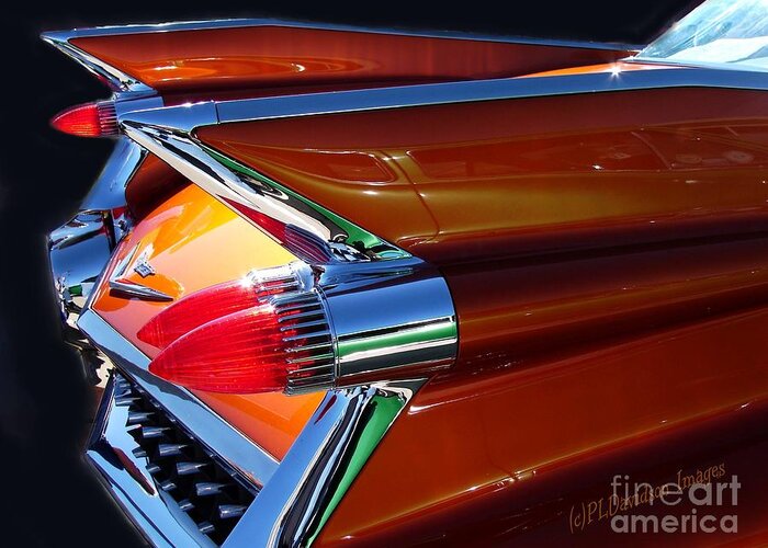 Cadillac Greeting Card featuring the photograph Cadillac Tail Fin View by Pat Davidson
