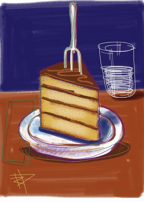 Cake Greeting Card featuring the digital art Cake by Russell Pierce