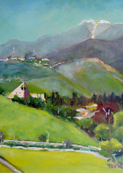 Plein Air Greeting Card featuring the painting Cal Poly Pomona by Richard Willson