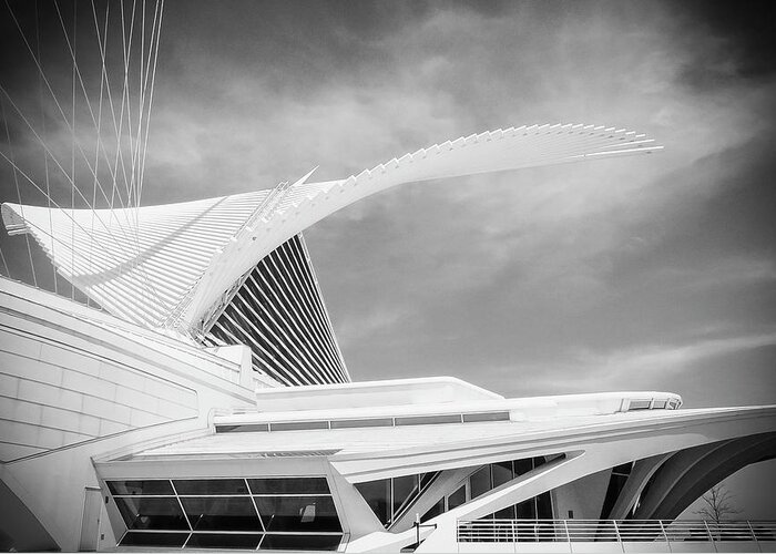 Mam Greeting Card featuring the photograph Calatrava - Milwaukee Art Museum by John Roach