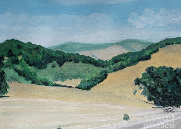 California Greeting Card featuring the painting California Highway by Jackie MacNair