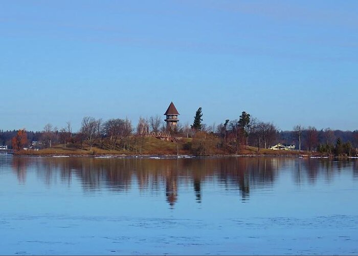 Clayton Ny Greeting Card featuring the photograph Calumet Island Reflections by Dennis McCarthy