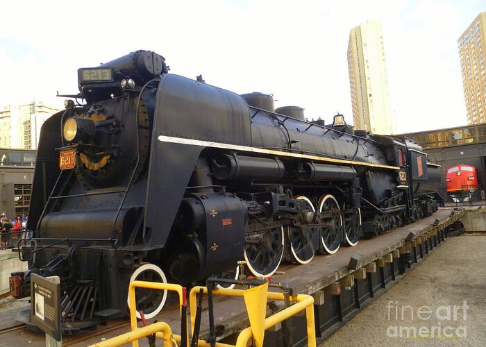 Locomotive Greeting Card featuring the photograph Canadian National No. 6213 by Lingfai Leung