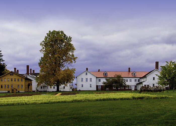 Canterbury Greeting Card featuring the photograph Canterbury Shaker Village NH by Betty Denise