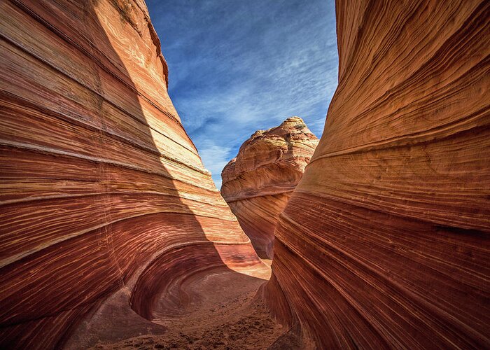 The Wave Greeting Card featuring the photograph Canyon atThe Wave by Wesley Aston