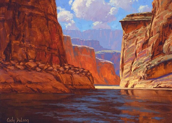 Grand Canyon Greeting Card featuring the painting Canyon Colors by Cody DeLong