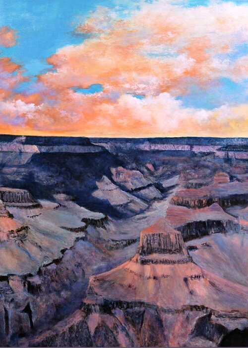 Grand Greeting Card featuring the painting Canyon Corridor 2 by M Diane Bonaparte