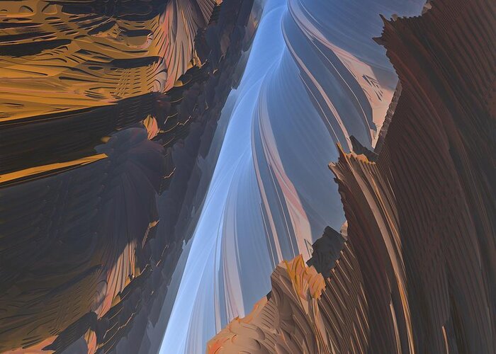 Canyon Greeting Card featuring the digital art Canyon by Lyle Hatch