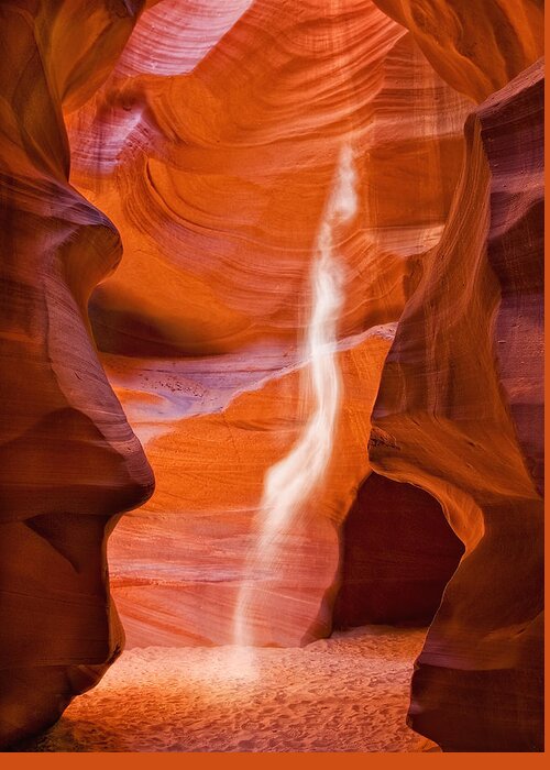Antelope Canyon Greeting Card featuring the photograph Canyon Spirit by Bob Coates