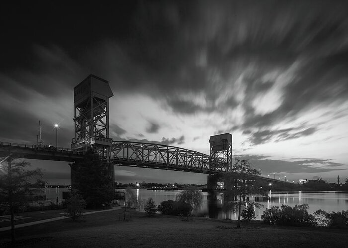 Cape Fear River Greeting Card featuring the photograph Cape Fear Memorial Bridge by Nick Noble