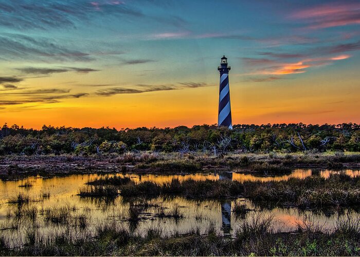Landscape Greeting Card featuring the photograph Cape Hatteras Lighthouse by Donald Brown