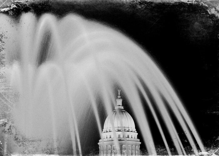 Madison Greeting Card featuring the photograph Capital Stained by Todd Klassy