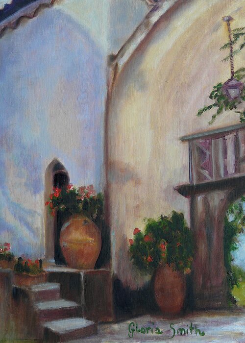 Italy Greeting Card featuring the painting Capri Italy by Gloria Smith