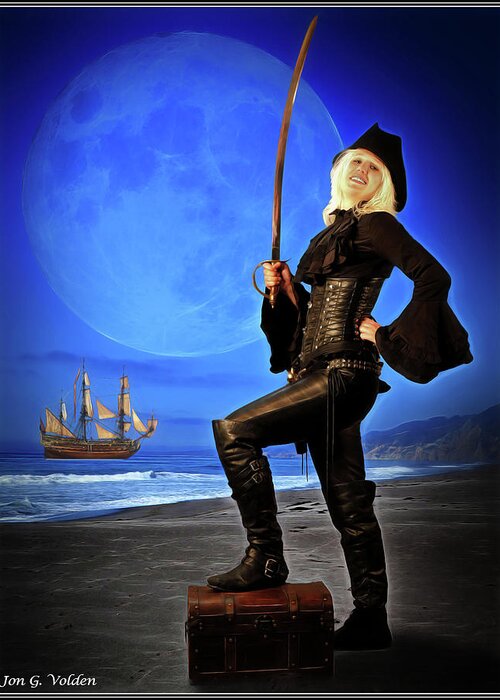 Pirate Greeting Card featuring the photograph Captain Crystal by Jon Volden