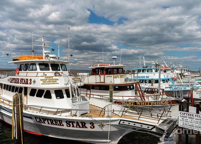 Long Island Greeting Card featuring the photograph Captree Fishing Fleet by Sean Mills