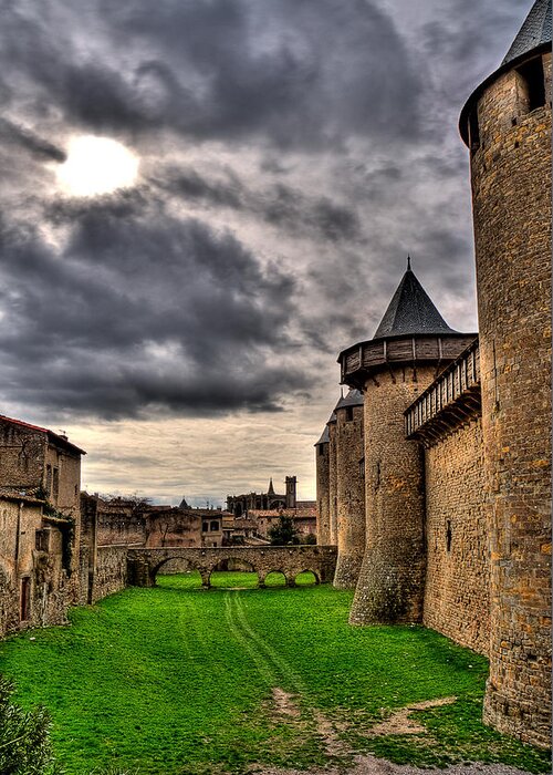 Carcassonne Greeting Card featuring the photograph Carcassonne Castle by Gareth Davies