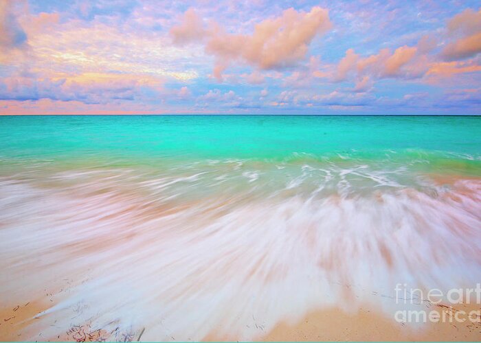Beach; Wave; Sea; Big Greeting Card featuring the photograph Caribbean Sea At High Tide by Charline Xia