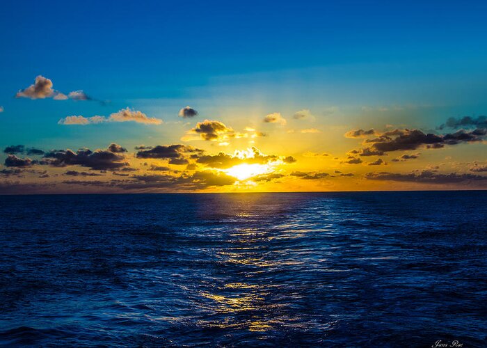 Sunrise Greeting Card featuring the photograph Caribbean Sunrise #12 by Jana Rosenkranz
