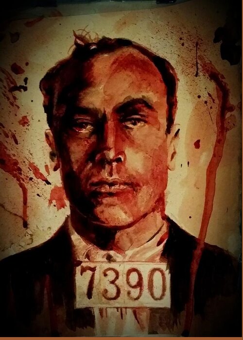 Carl Panzram Greeting Card featuring the painting Carl Panzram by Ryan Almighty