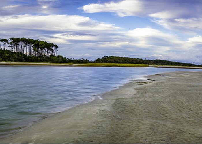 Beach Greeting Card featuring the photograph Carolina Inlet at Low Tide by David Smith