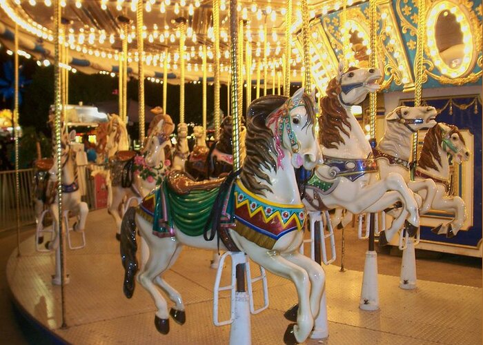 Carousel Horse Greeting Card featuring the photograph Carousel Horse 4 by Anita Burgermeister