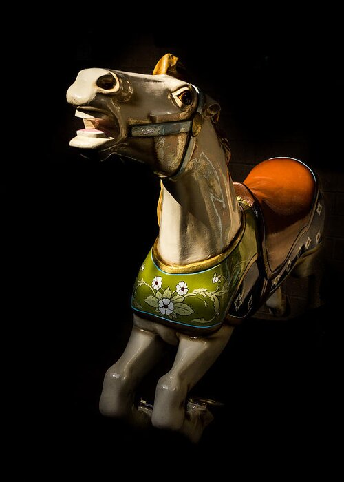 Carousel Greeting Card featuring the photograph Carousel Horse by Jay Stockhaus