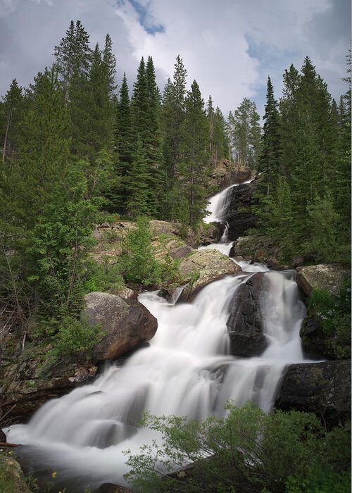 Waterfall Greeting Card featuring the photograph Cascade by Ivan Franklin