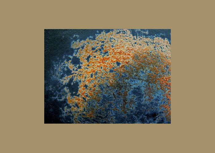 Abstract Greeting Card featuring the photograph Cast Iron Nebula by Denise Clark