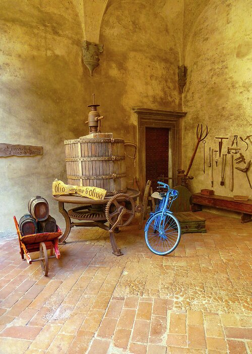 Castello Del Trebbio Greeting Card featuring the photograph Castello del Trebbio Winery by Norma Brandsberg