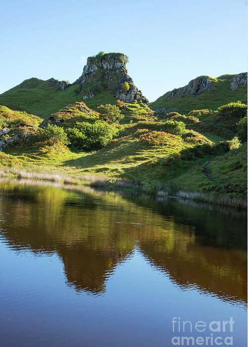 Fairy Glen Greeting Card featuring the photograph Castle Ewan with Reflection by Bob Phillips