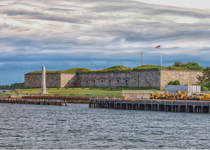 Fort Independence At Castle Island Greeting Card featuring the photograph Castle Island by Brian MacLean