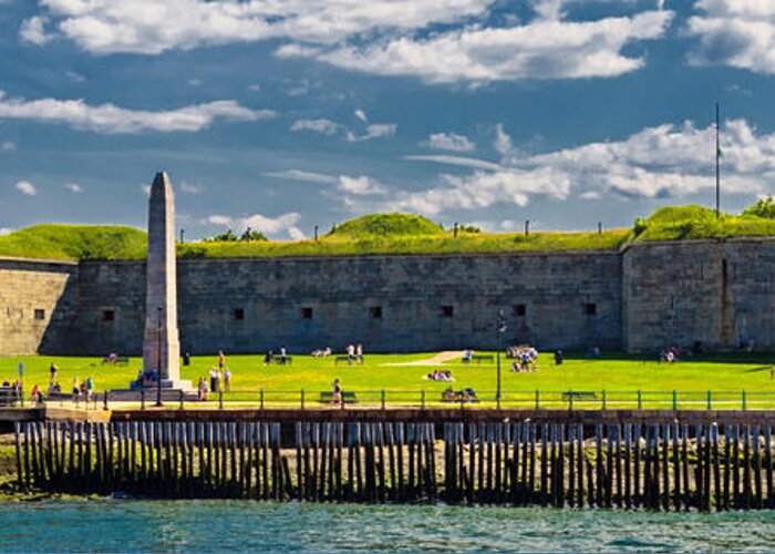 Boston Greeting Card featuring the photograph Castle Island by Paul Mangold